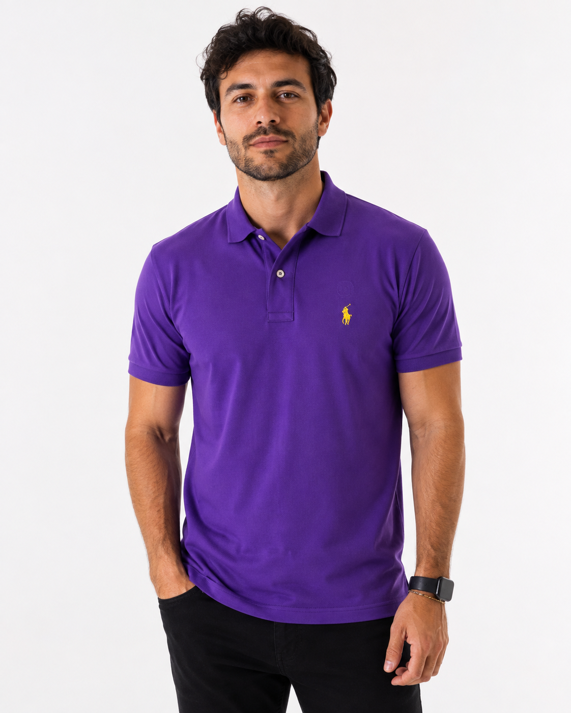 Camisa Gola Polo RL Roxo