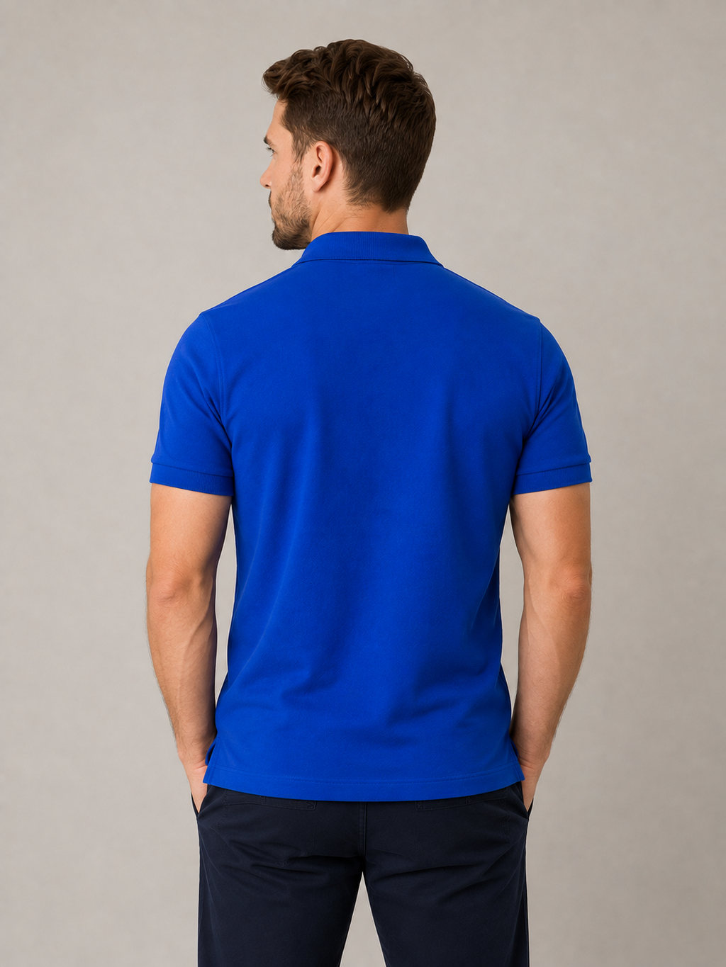 Camisa Gola Polo RL Azul