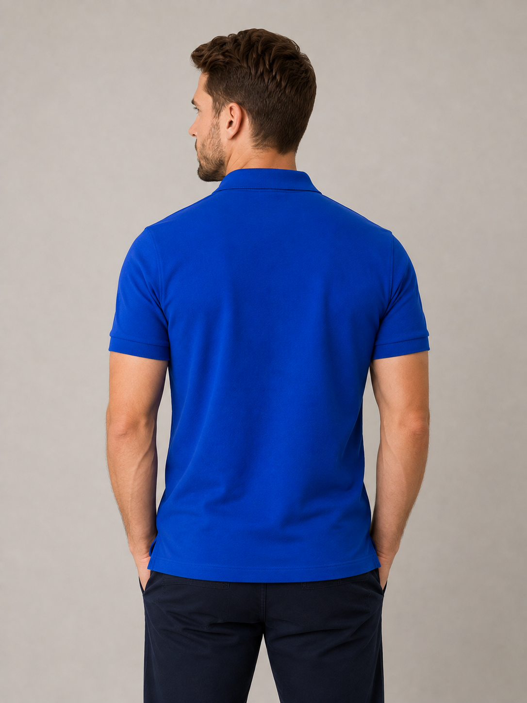 Camisa Gola Polo RL Azul